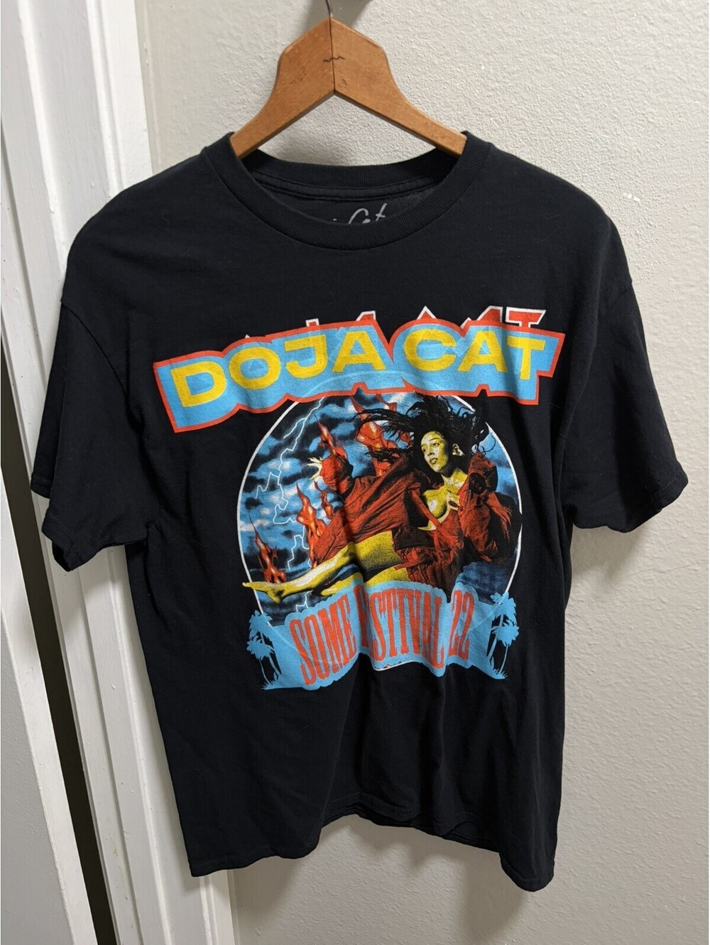 Doja Cat Coachella Some Festival 22 Black T-Shirt Sz M